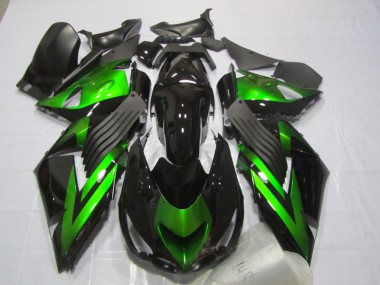 Black Green 06-11 Kawasaki ZX14R ZZR1400 Motorcycle Fairings