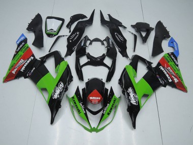 Black Green Red Motocard 13-18 Kawasaki ZX6R Motorcycle Fairings