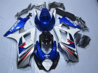 Blue White 07-08 Suzuki GSXR 1000 Motorcycle Fairing