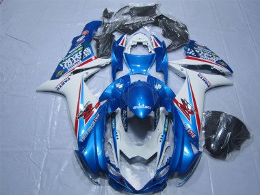 Blue White 11-21 Suzuki GSXR 600 Motorcycle Fairings