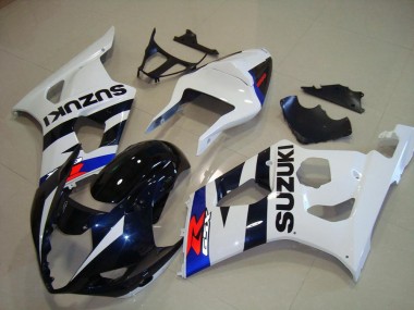 Dark Blue White 03-04 Suzuki GSXR 1000 Motorcycle Fairings