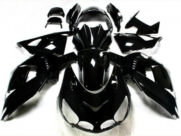 Glossy Black 06-11 Kawasaki ZX14R ZZR1400 Motorcycle Fairings