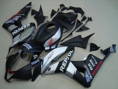 Matte Black Silver Repsol 07-08 Honda CBR600RR Motorcycle Fairings