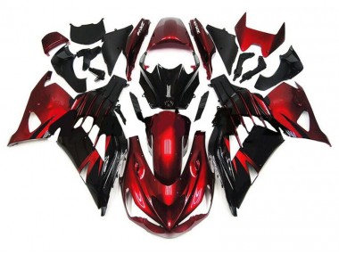 Red Black 12-21 Kawasaki ZX14R ZZR1400 Motorcycle Fairings