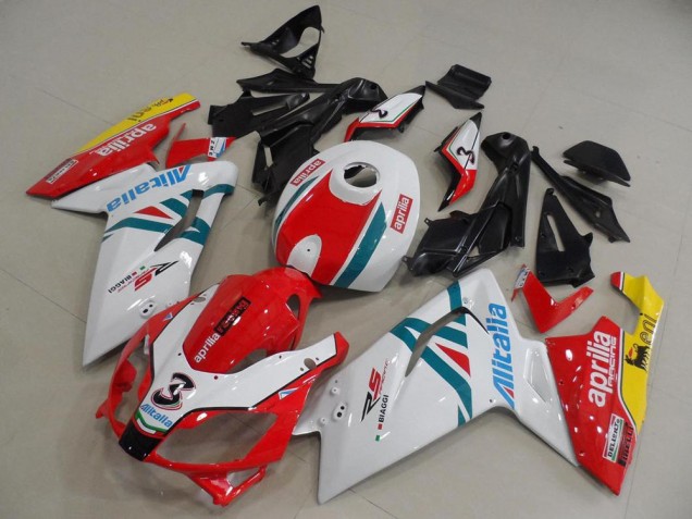 Red and Wihte 06-11 Aprilia RS125 Motorcycle Fairings